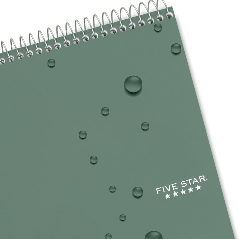 Five Star Top Spiral Notebook + Study App, 1 Subject, College Ruled Notepad, 8-1/2" x 11", 100 Sheets, Fights Ink Bleed, Water Resistant Cover, Seaglass Green (820058C-ECM) - Image 5
